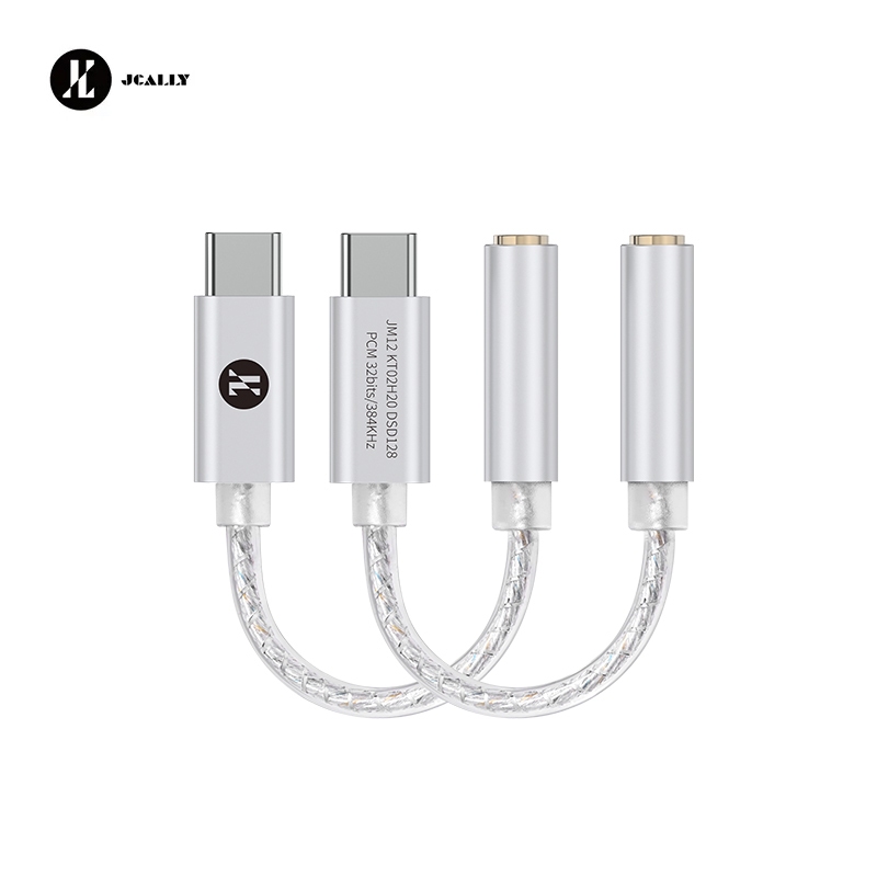 ชิป DAC JCALLY JM12 KTO2H20 32บิต/384กิโลเฮิรตซ์ รองรับ DSD128 สายนําสัญญาณชุบเงิน อะแดปเตอร์แปลงสัญ