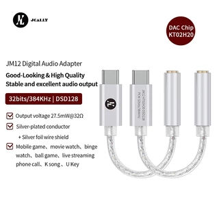 ชิป DAC JCALLY JM12 ชิป KTO2H20 ตัวนําชุบเงิน อะแดปเตอร์เสียงดิจิทัล เอาต์พุต 27.5mW@32Q