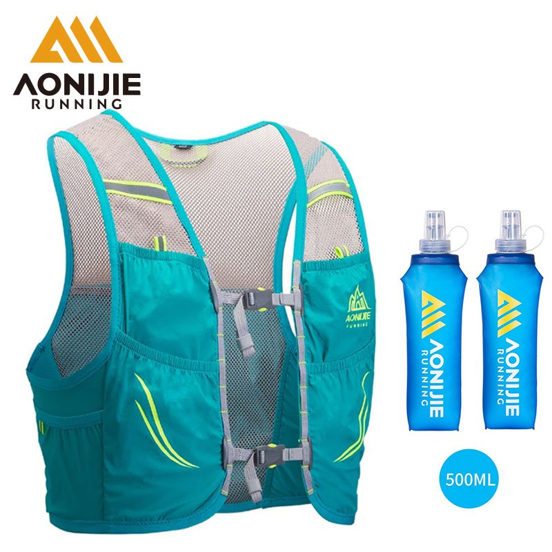 Aonijie 2.5L Hydration Pack น้ําหนักเบา 500ML Soft Flask Trail Running Vest กีฬากลางแจ้งขี่จักรยานเดินป่ามาราธอน Daypack กระเป๋าเป้สะพายหลังเดินป่า C932