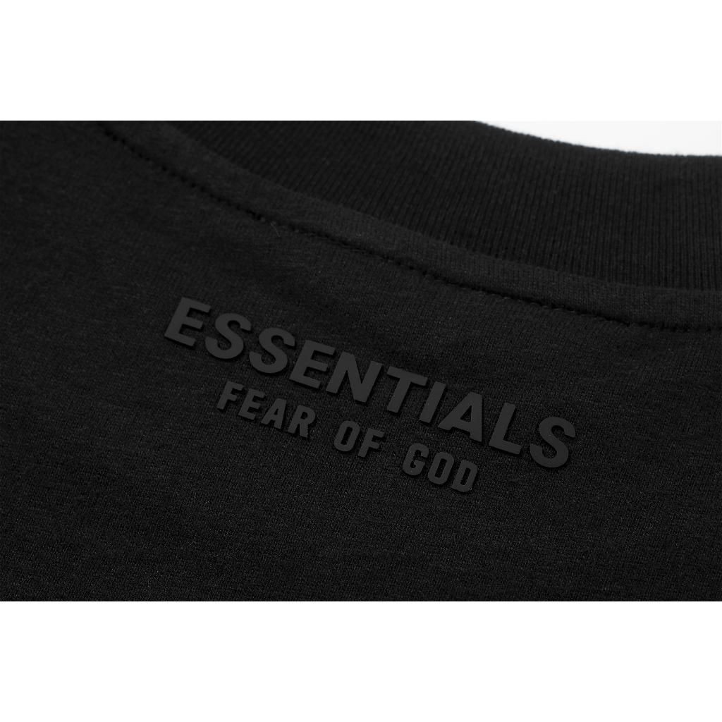 Fear OF GOD Double Line ESSENTIALS 2024 ฤดูร้อนใหม่คอลเลกชันคลาสสิกโลโก้ขนาดเล็ก Simple Letter พิมพ์เสื้อยืดแขนสั้นด้านหลัง - รูปที่ 7