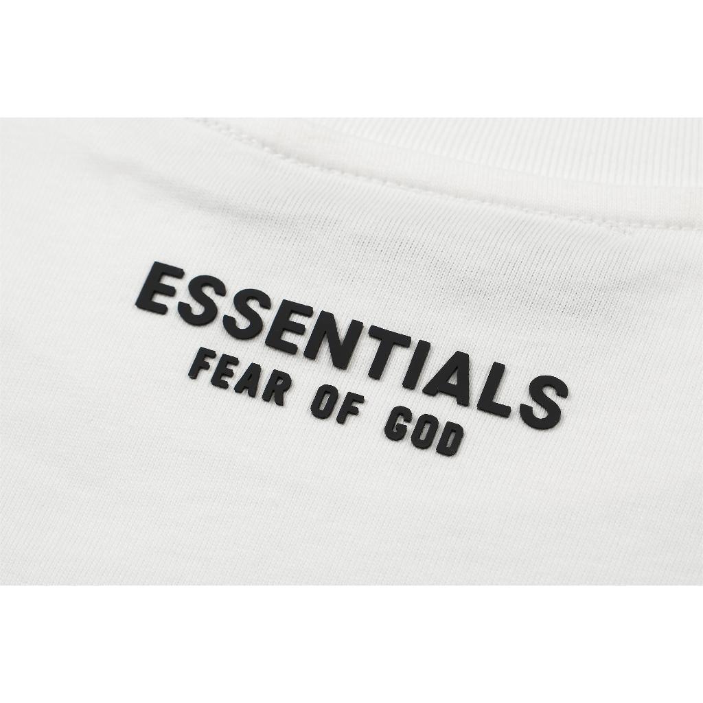 Fear OF GOD Double Line ESSENTIALS 2024 ฤดูร้อนใหม่คอลเลกชันคลาสสิกโลโก้ขนาดเล็ก Simple Letter พิมพ์เสื้อยืดแขนสั้นด้านหลัง - รูปที่ 6