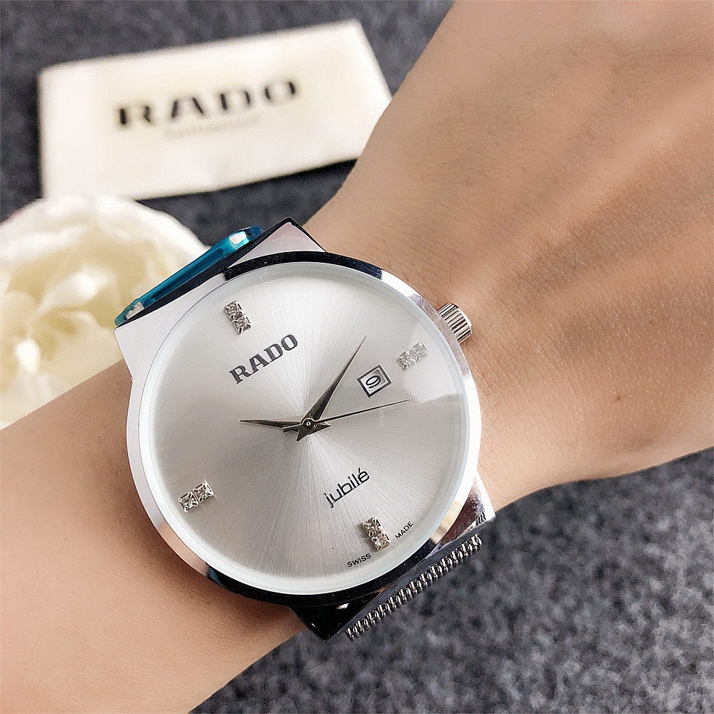 Rado Top นาฬิกาผู้หญิงธุรกิจแฟชั่นลําลองสแตนเลสนาฬิกาผู้หญิงนาฬิกา