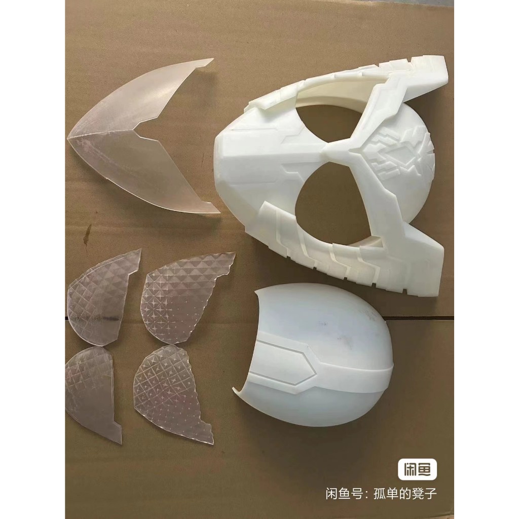 Kamen Rider Oz ooo หมวกกันน็อครูปนกแต่งงานไม่มีสีสีขาวรุ่นสามารถสวมใส่คอสเพลย์