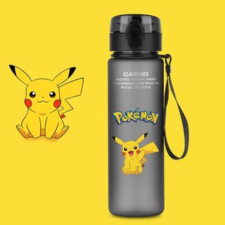 Pokemon แก้วน้ํา ลายการ์ตูนโปเกม่อน ปิกาจูน่ารัก พร้อมหลอดดูด ขนาด 500 มล. สําหรับเด็ก
