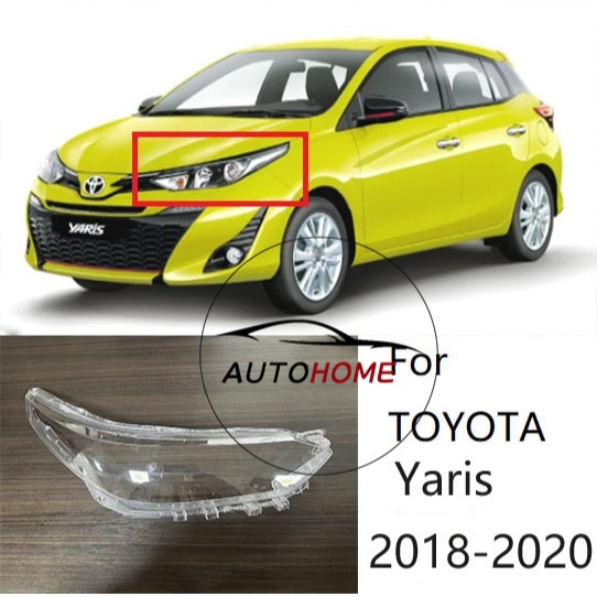 ฝาครอบไฟหน้าสําหรับ Toyota Yaris ATIV 2017 2018 2019 เปลี่ยนหัวโคมไฟเลนส์โคมไฟเลนส์