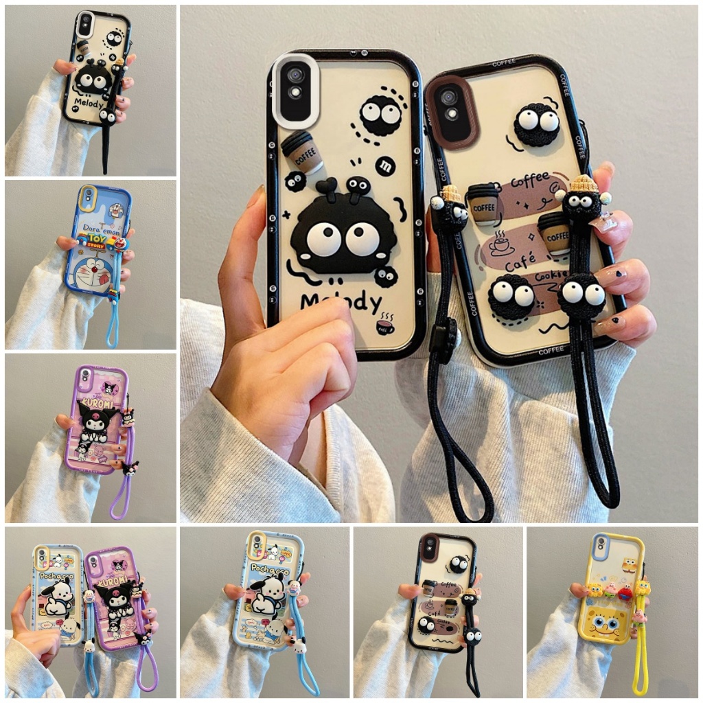 การ์ตูนการ์ตูน เคส Redmi 9A เคสโทรศัพท์ซิลิโคนอ่อนนุ่มการ์ตูน PQG2