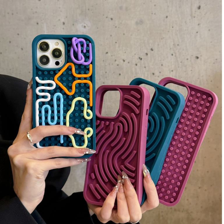 เคส Iphone สําหรับ 15ProMax 15Plus 13 12 11 14ProMax TPU ซิลิโคน Softshell DIY ปริศนา