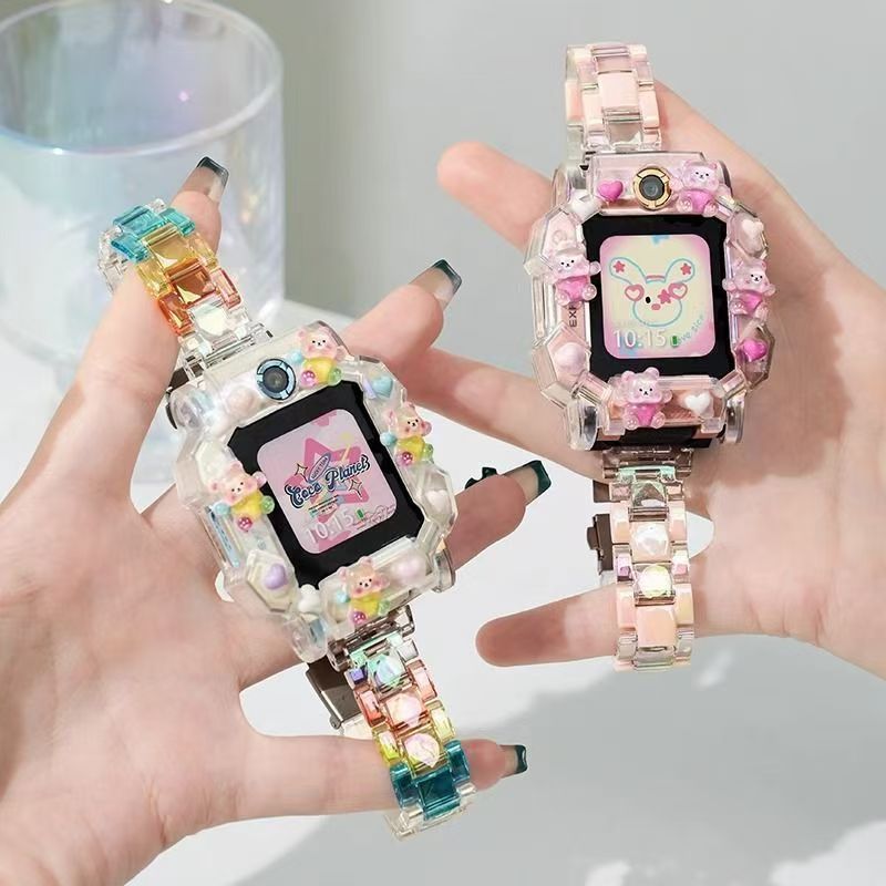 ใหม่เลเซอร์สีสัน imoo นาฬิกาเด็ก z1/Z2/Z5 วัยรุ่นโปร่งใส z7/Z6imoo สายคล้อง