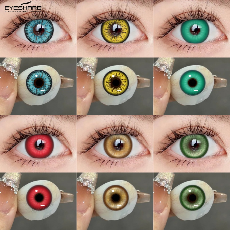 [จัดส่งจากประเทศไทย] Eyeshare 2 ชิ้นคอนแทคเลนส์ฮาโลวีน AYY Series Blue Eye เลนส์สีแดงความงามนักเรียนธรรมชาติรายปีคอนแทคเลนส์