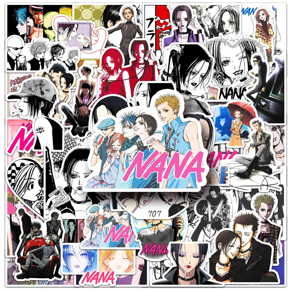 Cool Girl 50 ชิ้นญี่ปุ่นอะนิเมะ NANA สติกเกอร์กันน้ํา DIY สําหรับโทรศัพท์แล็ปท็อปรถสติกเกอร์ Creative Home Decal