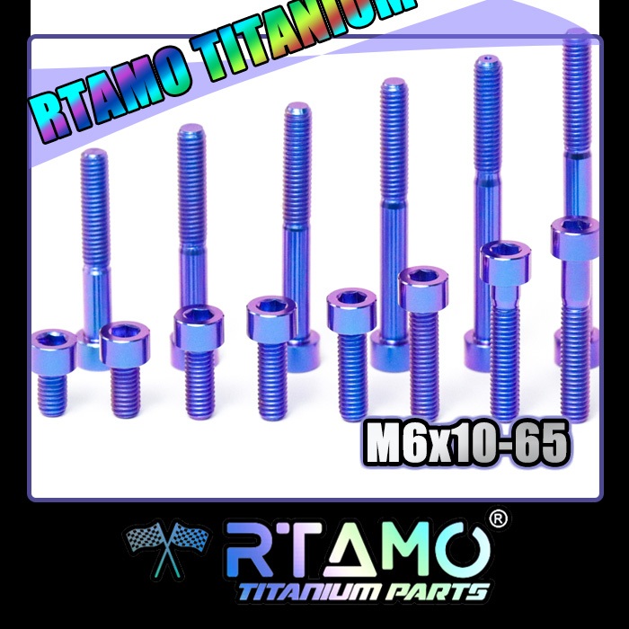 RTAMO Titanium Gr5 M6 (#10)x10-65L Xmax Forza Switch Box เปลี่ยน คลัตช์ ปั๊มน้ำ เครื่องกำเนิดไฟฟ้า