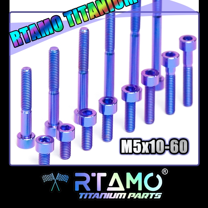 RTAMO Titanium Gr5 M5(#8)x10-60L Xmax Forza Switch Box แผ่น ABS ถังน้ํามัน กระบอกสูบ Tmax Oil Cover