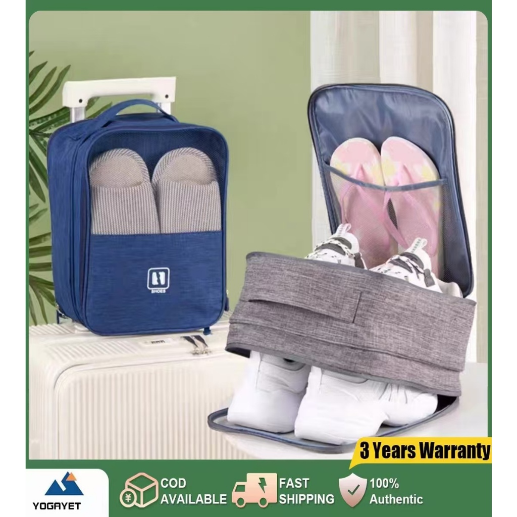Yogayet Travel Shoe Bag Organizer กระเป๋าเก็บรองเท้าแบบพกพาซิปกันน้ํากันฝุ่นกระเป๋ารองเท้าแบบพกพา