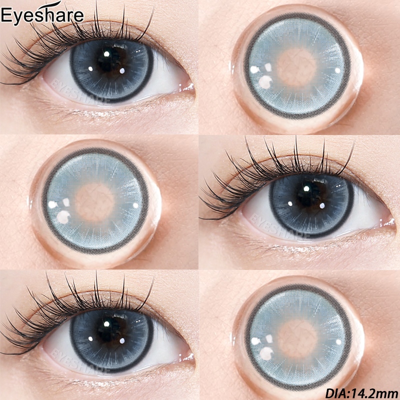 Eyeshare คอนแทคเลนส์ สีฟ้า คอนแทคเลนส์ที่สดใส ขนาดกลาง การพัฒนาสี ส่งไวจากไทย