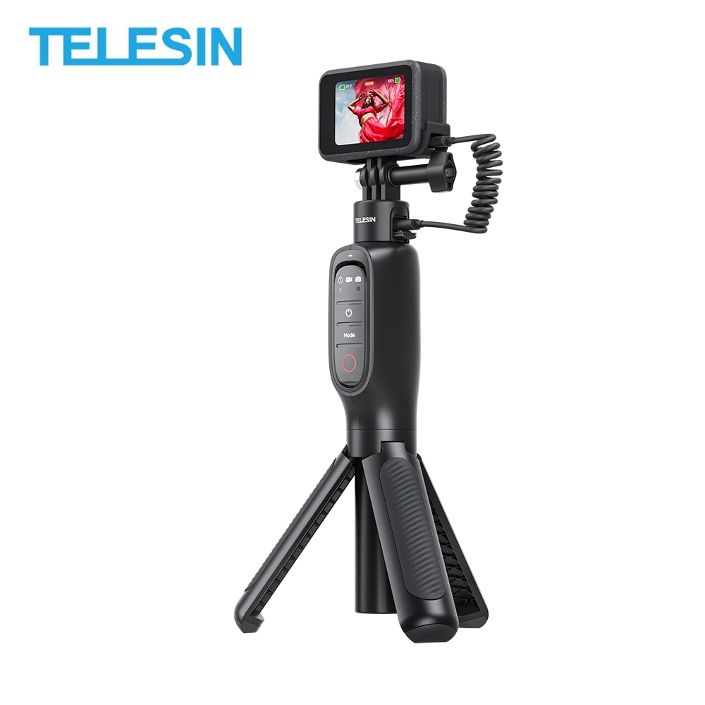 Telesin ไม้เซลฟี่ใต้น้ํากันน้ําดําน้ํา Monopod รีโมทคอนโทรลสําหรับ Gopro Hero 12 11 10 9