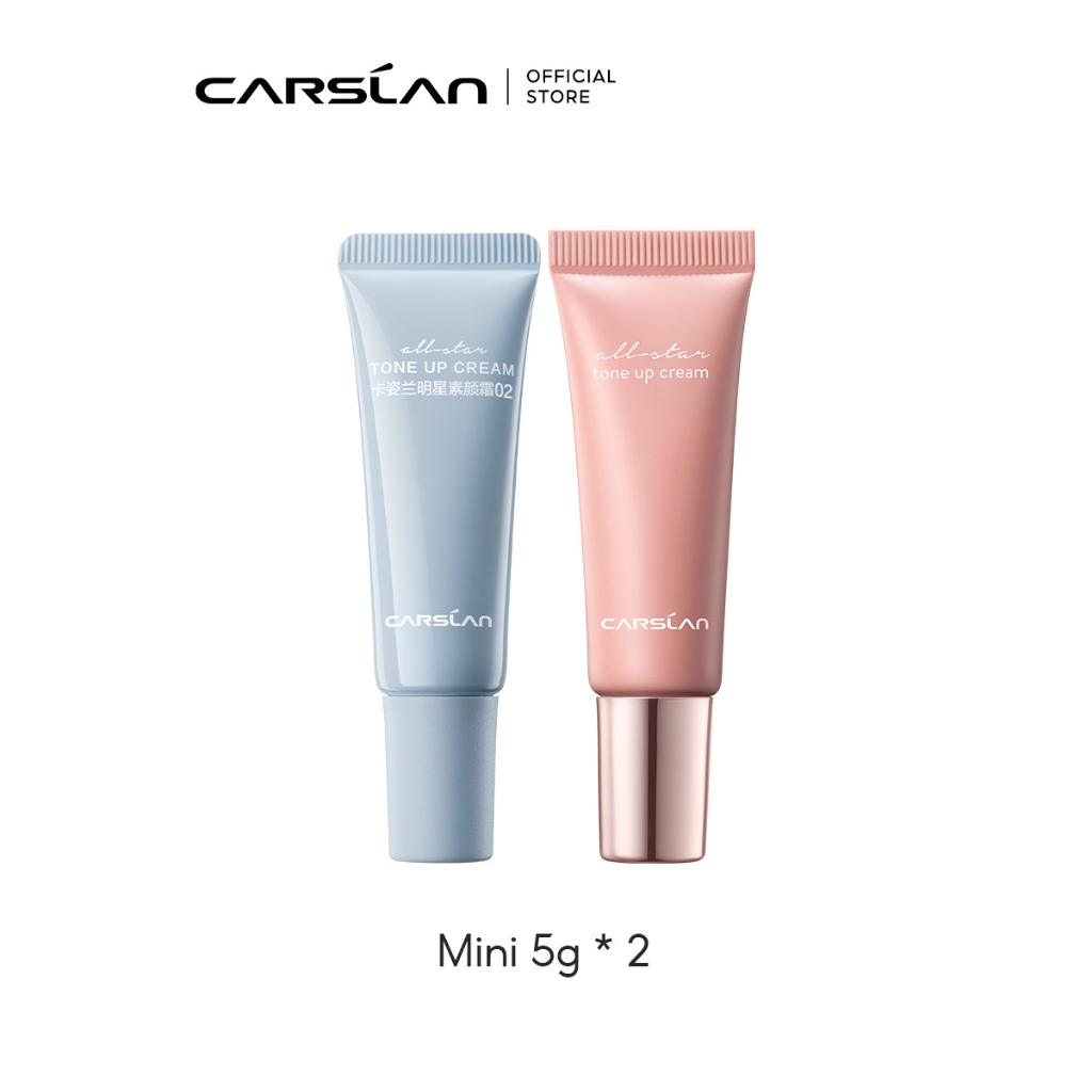 CARSLAN ครีมบํารุงผิวหน้าเนื้อบางเบา Tone Up Cream Mini 5g*2 Smooth Moisturizing Brightening