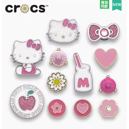 Jibbitz Charm Crocs Jibbitz Hello kitty set โลหะคุณภาพสูง