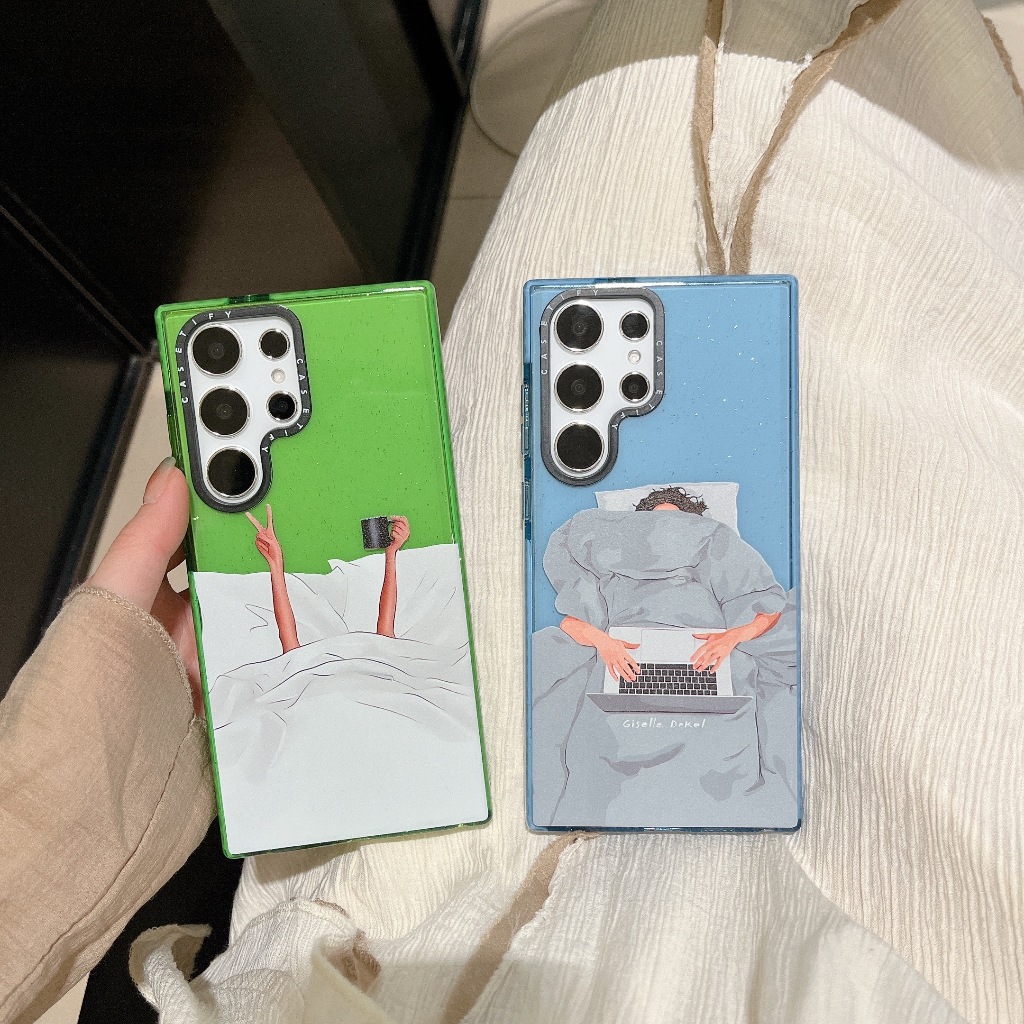 ไม่ต้องการทำงาน CaseTify เคส Samsung Galaxy S24 Ultra S23 Ultra S24 + S22 Ultra Case ใหม่ สีลูกกวาด ป้องกันการตก TPU ซิลิโคน อ่อนนุ่ม เคสโทรศัพท์มือถือซัมซุง