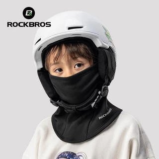 【TH Delivery】Rockbros เด็ก Face Mask ขนแกะ Warm Windproof Breathable Face Cover สําหรับขี่จักรยานเล่นสกีเดินป่ายืดหยุ่นเด็กหมวกฤดูใบไม้ร่วงฤดูหนาว