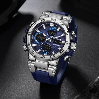 Basid 2405/in stock Men Watch Sports Dual Display กันน้ํา LED มัลติฟังก์ชั่นว่ายน้ําทหาร Mens Watch