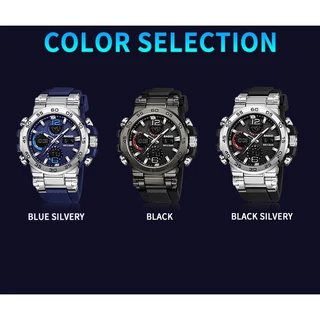 Basid 2405/in stock Men Watch Sports Dual Display กันน้ํา LED มัลติฟังก์ชั่นว่ายน้ําทหาร Mens Watch