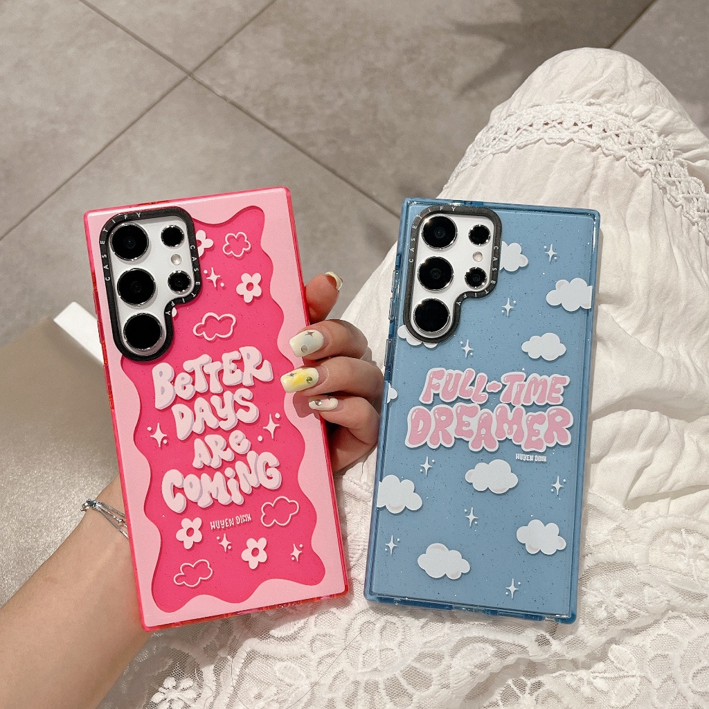 สร้างแรงบันดาลใจ พรุ่งนี้จะดีกว่า CaseTify เคส Samsung Galaxy S24 Ultra S23 Ultra S24 + S22 Ultra Case ใหม่ สีลูกกวาด ป้องกันการตก TPU ซิลิโคน อ่อนนุ่ม เคสโทรศัพท์มือถือซัมซุง