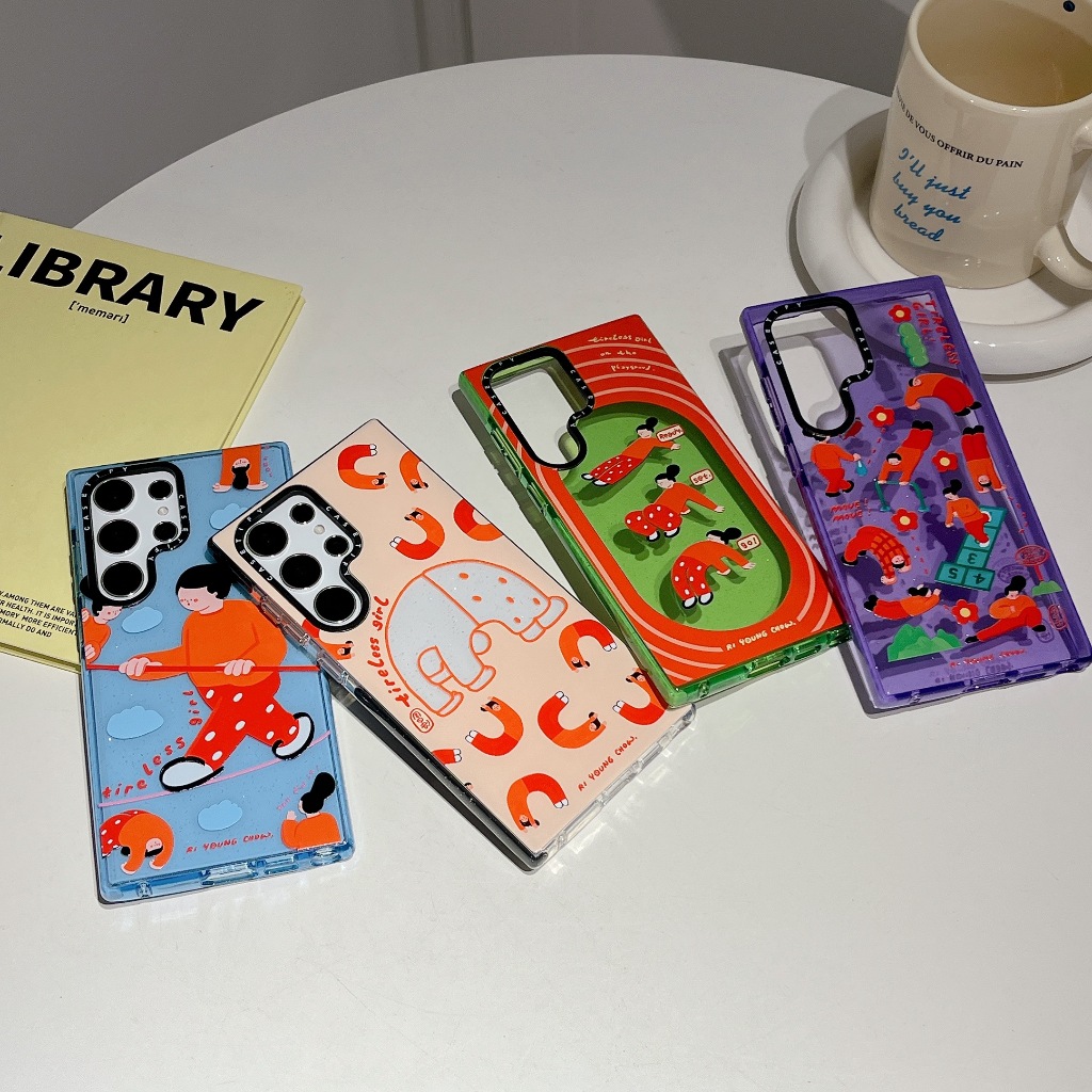 การแสดงผาดโผน สาวเอวต่ำ CaseTify เคส Samsung Galaxy S24 Ultra S23 Ultra S24 + S22 Ultra Case ใหม่ สีลูกกวาด ป้องกันการตก TPU ซิลิโคน อ่อนนุ่ม เคสโทรศัพท์มือถือซัมซุง