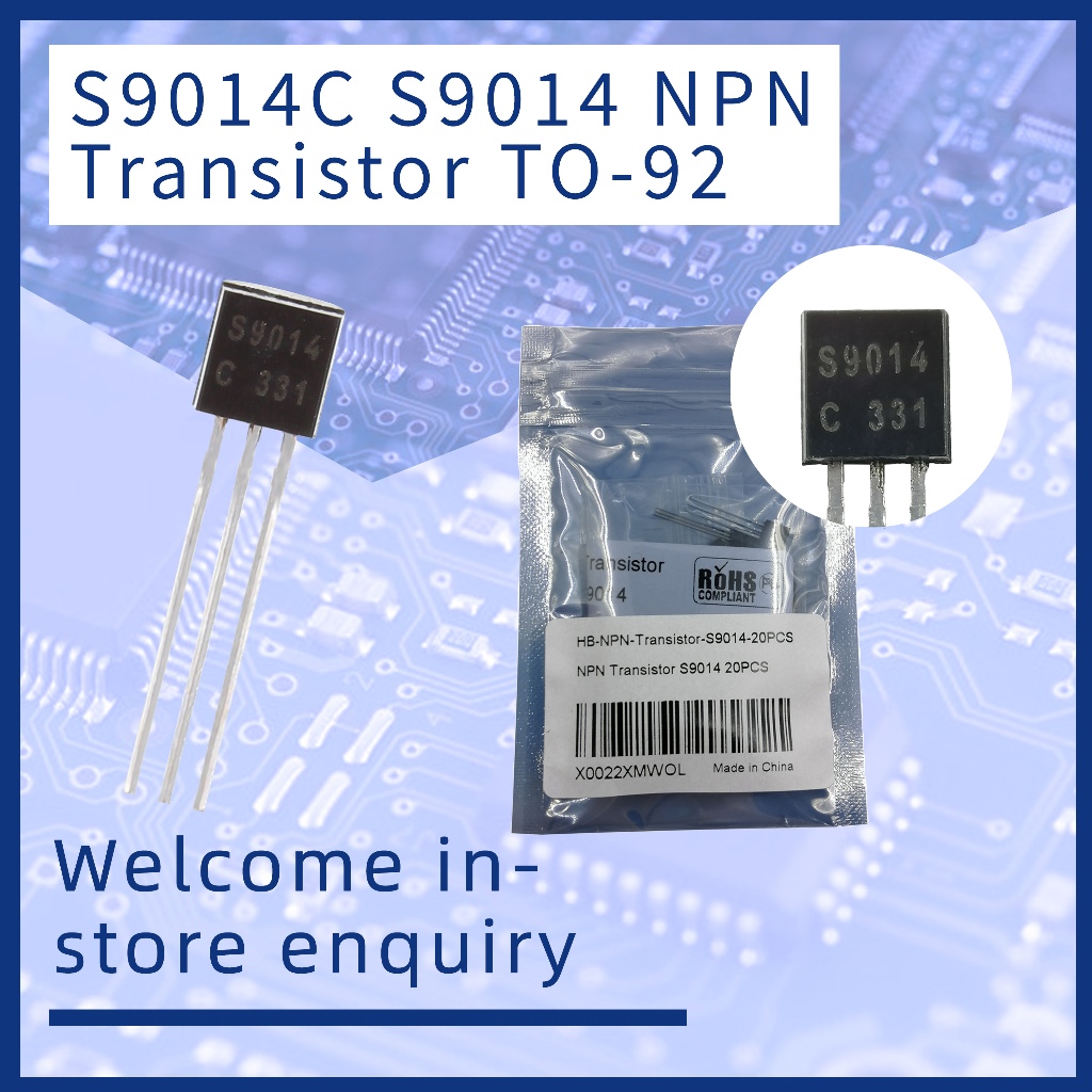 20-100 ชิ้น S9014C S9014 NPN ทรานซิสเตอร์ TO-92 45V 100MA 400mW