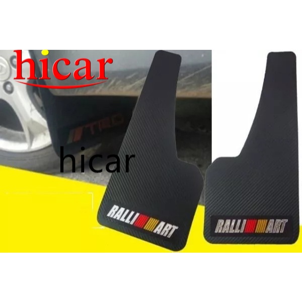 2 ชิ้น Universal Ralliart แผ่นกันโคลนด้านหลัง Splash Guards Mudguard Fender Flares รถคาร์บอนสไตล์