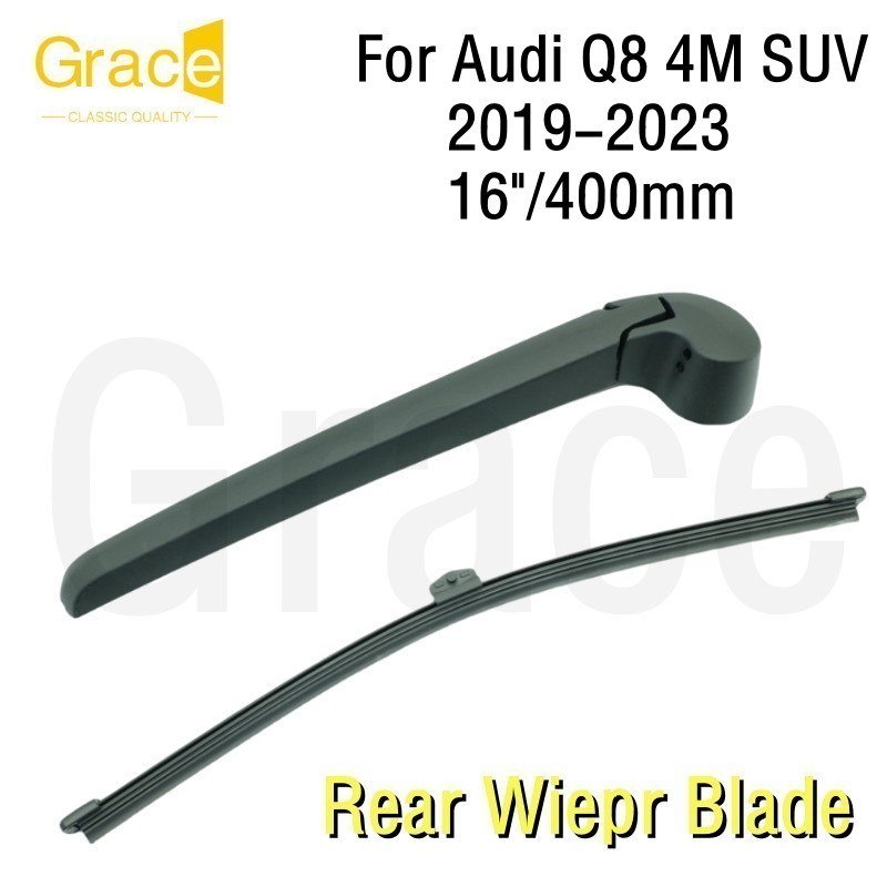 ใบปัดน้ําฝนด้านหลังสําหรับ Audi Q8 4M SUV 16 "/400 มม.กระจกรถยนต์ยาง 2019- 2023