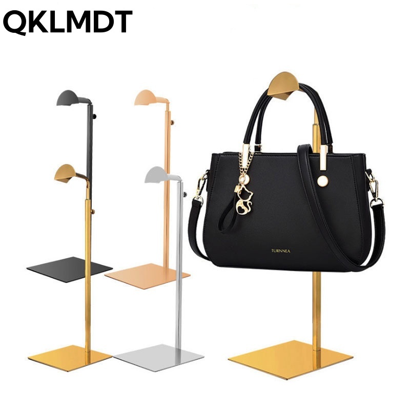Qklmdt Metal Hall กระเป๋าถือผู้ถือกระเป๋า Rack Hanger Display Storage Organizer Holderขาตั้งโชว์กระเป๋าถือ ปรับความสูงได้