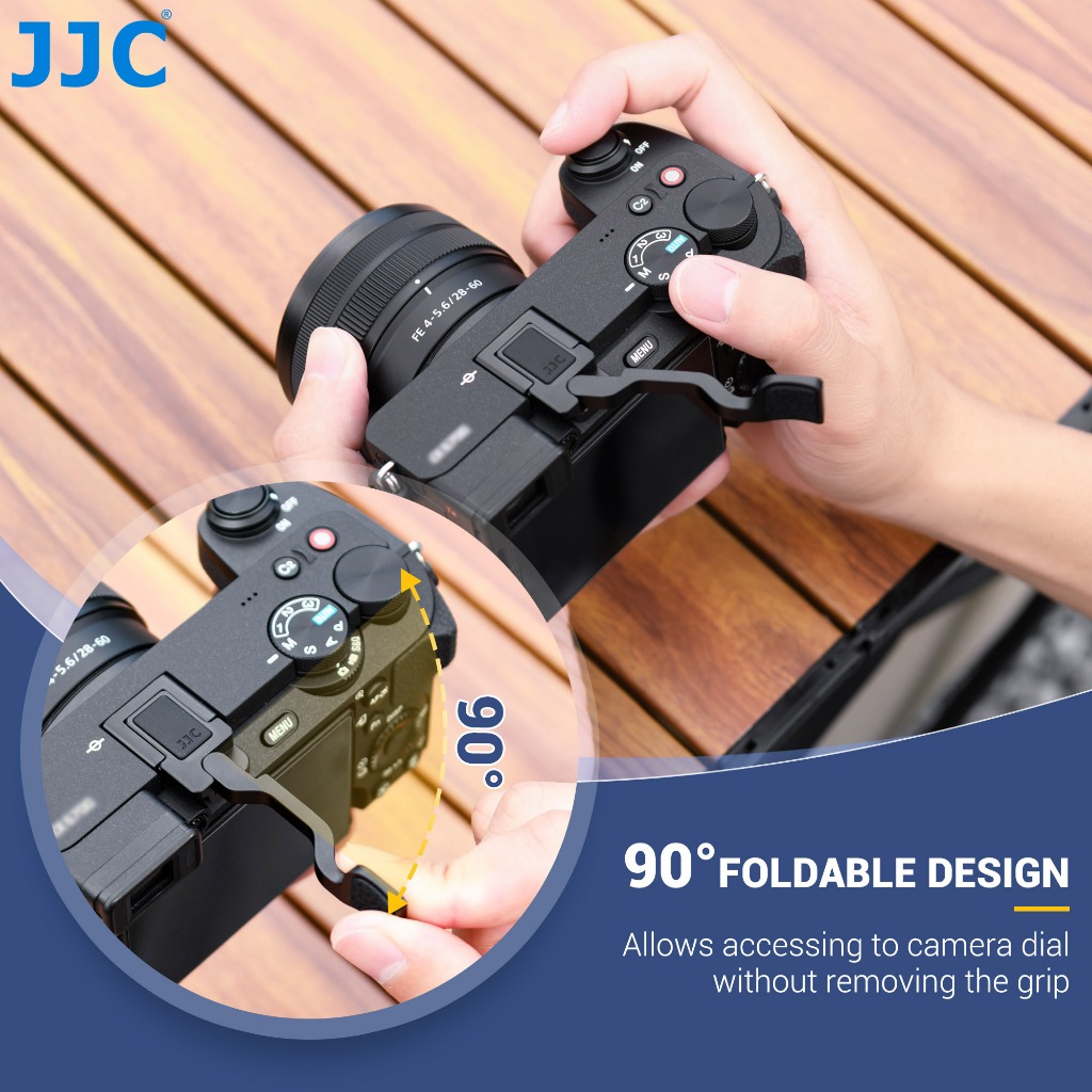 JJC TA-A6700 กล้องโลหะ Thumb Grip สําหรับ Sony A6700 ที่จับนิ้วหัวแม่มือกล้อง อะลูมิเนียมอัลลอย อุปกรณ์เสริม สําหรับ