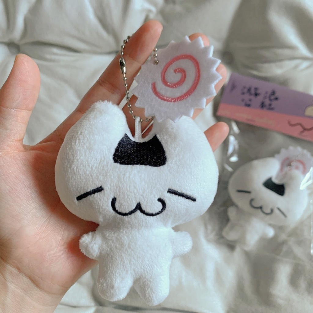 น่ารักซูชิโนริข้าวปั้นแมวพวงกุญแจตุ๊กตาตุ๊กตาของเล่นกระเป๋าเป้สะพายหลังจี้ตกแต่งเพื่อน