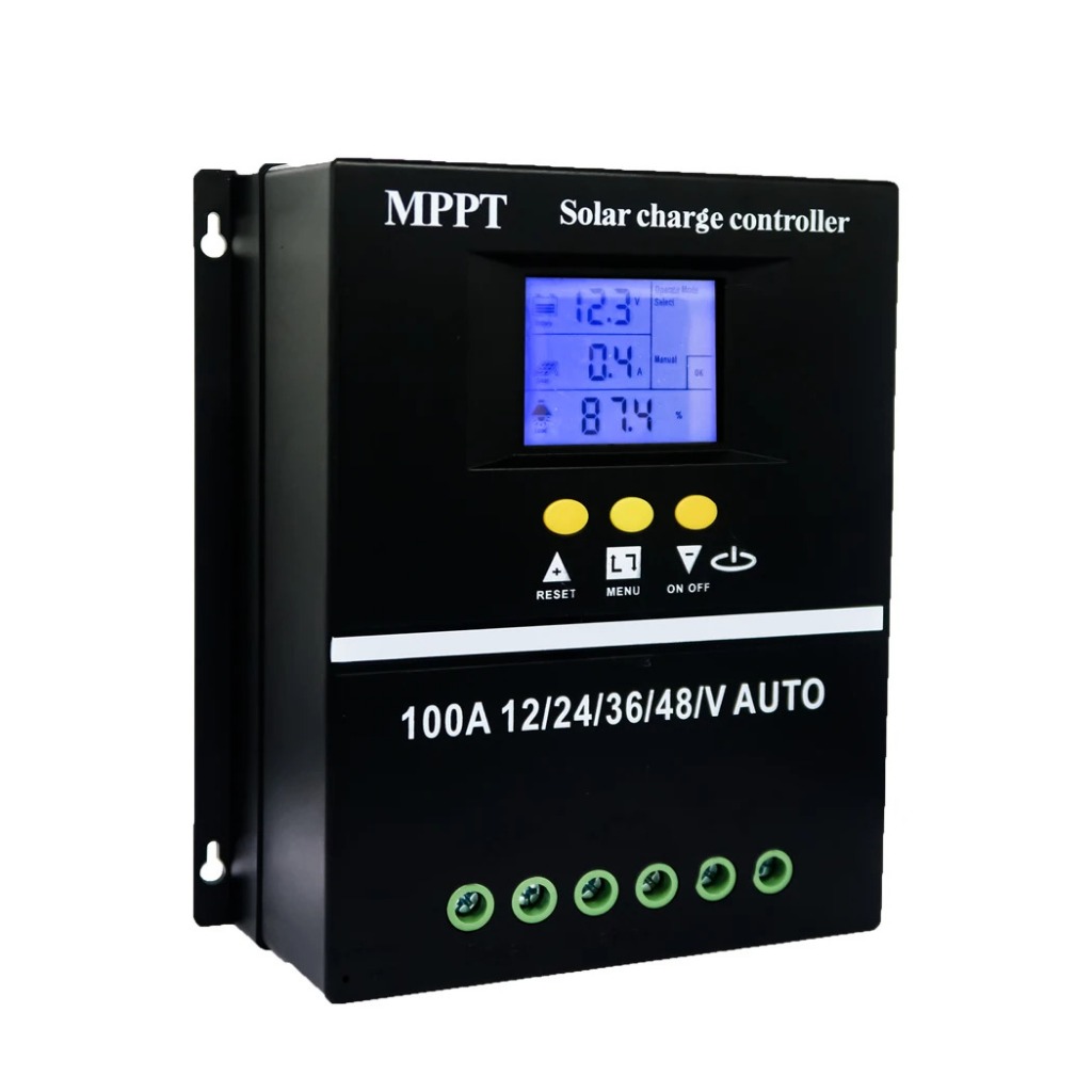 Mppt 40A/60A/80A/100A Solar Charge Controller 12V- 48V จอแสดงผล LCD แบตเตอรี่อัจฉริยะตัวควบคุมสูงสุด 100V อินพุต Dual USB สําหรับตะกั่วกรด/แบตเตอรี่ลิเธียม