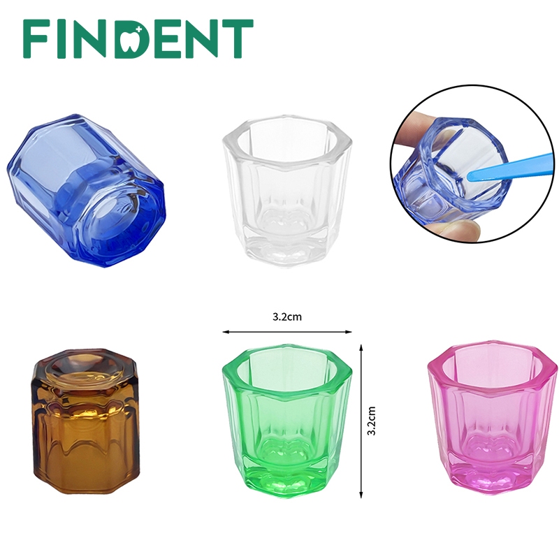 Glass Octagon Cup Dental Mixing Cup Dental Materials Cups