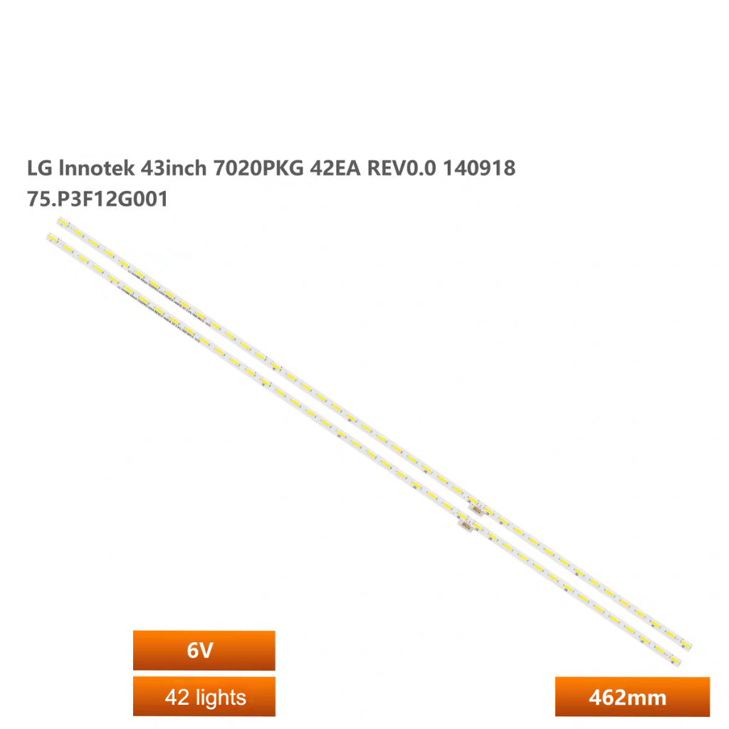 Backlight LED 2 ชิ้น/เซ็ตสําหรับ Sony KD-43X8307C ไฟแถบ lnnotek 43 นิ้ว 7020PKG 42EA REV0.0 ttc