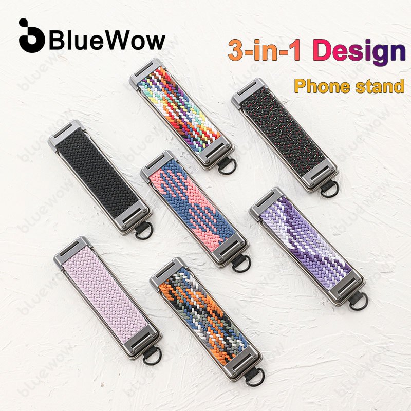 Bluewow 3 in 1 ที่วางโทรศัพท์แบบพับได้บางเฉียบโลหะผสมที่มองไม่เห็นด้านหลังติดที่วางโทรศัพท์ตั้งโต๊ะแบบพกพารองรับขาตั้งโทรศัพท์