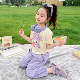 SweetKids พร้อมส่งจากกทม🌸ชุดเซ็ทแฟชั่นเด็กผู้หญิง🍓ชุดสูทแขนสั้นกางเกงขาสั้น งานสกรีนลายน่ารัก สไตล์เกาหลี ฤดูร้อน