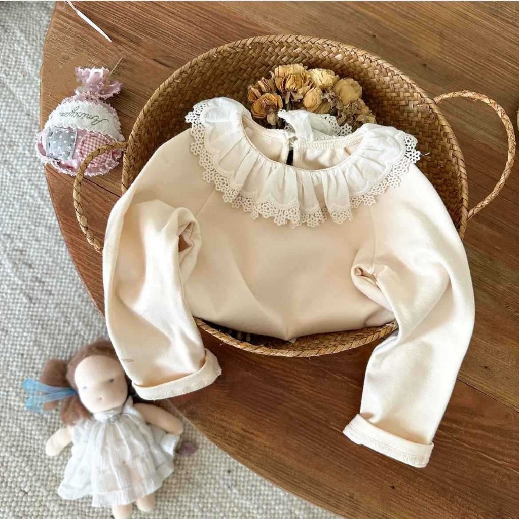 เสื้อผ้าเด็กเกาหลีเกาหลีเสื้อยืดฤดูใบไม้ร่วงสไตล์ใหม่สาวสไตล์ตะวันตกนุ่ม จุดต่ําสุด เสื้อด้านบนฤดูใบไม้ผลิฤดูใบไม้ร่วงเสื้อผ้าอินเทร - รูปที่ 4