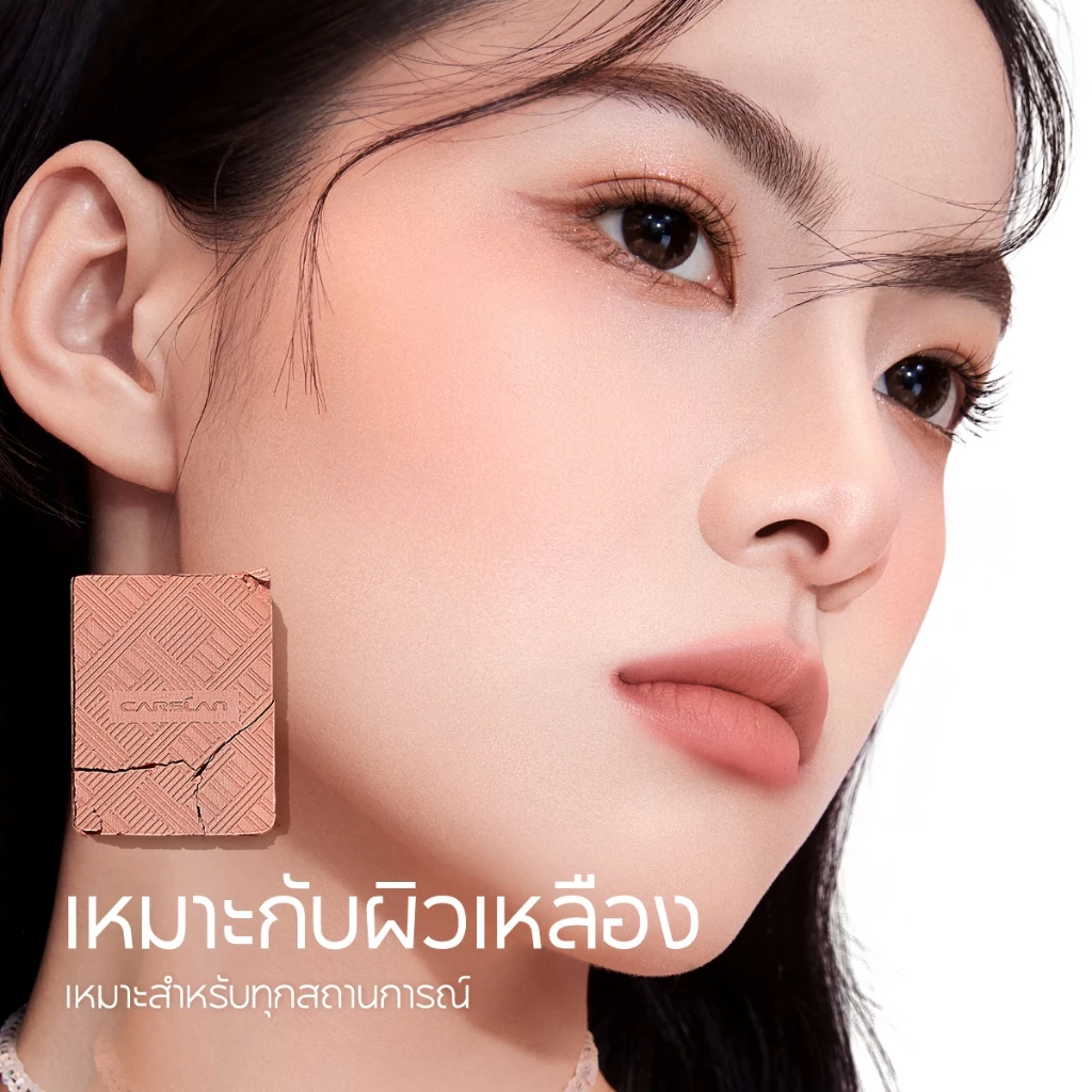 CARSLAN พาเลทอายแชโดว์ 4in1 อายแชโดว์ บลัชออน ไฮไลท์ เนื้อแมทต์เนียนนุ่ม ให้ผิวฉ่ำโกลว์ธรรมชาติ สีละเอียดไม่ตกสะเก็ด 18g Face Glow Color ของแท้100% thumbnail 5