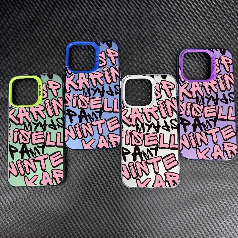 เคส Honor X9A X9B X8A X8B X7A X7B X6B X50 X40 90 Pro 5G ปลอกสีชมพูตัวอักษรภาษาอังกฤษ Graffiti หรูหราสีลูกกวาด IMD ปกแข็ง