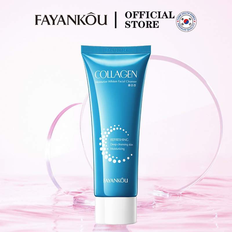 FAYANKOU Collagen Whitening Facial Cleanser ไวท์เทนนิ่ง โฟมล้างหน้า คลีนซิ่ง (คลีนเซอร์ โฟมล้างหน้า คลีนซิ่ง )