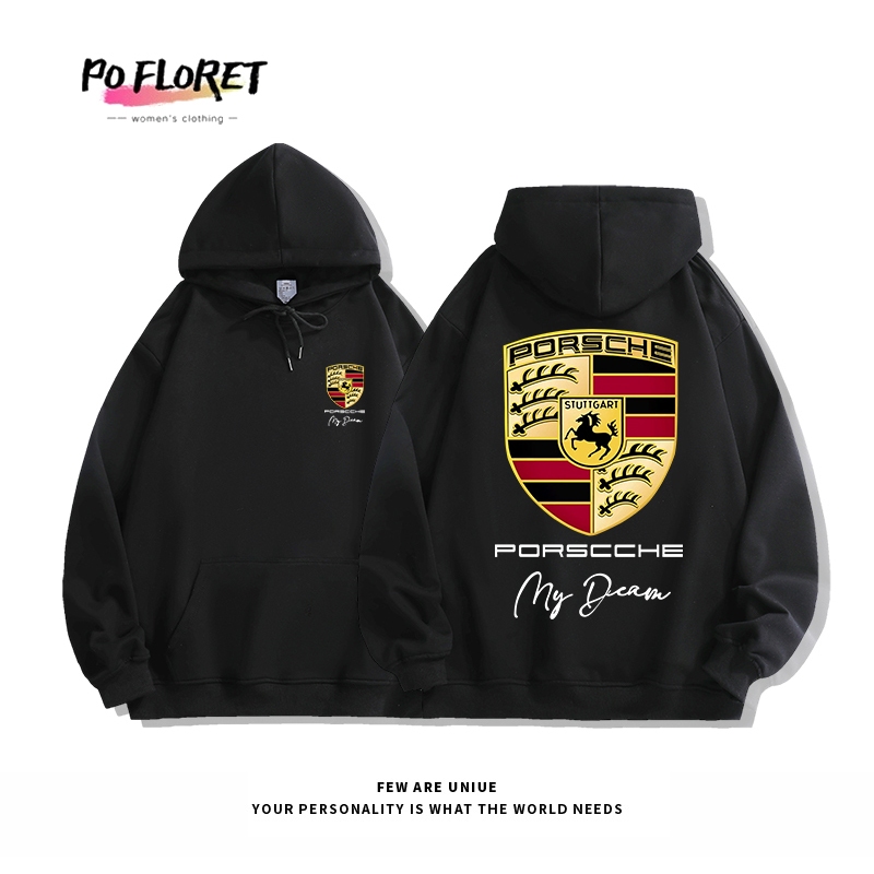สไตล์เกาหลี เสื้อฮู้ด รวมลายยอดฮิต Pofloret เสื้อฮู้ดแขนยาวหลวมและอเนกประสงค์ #T1763