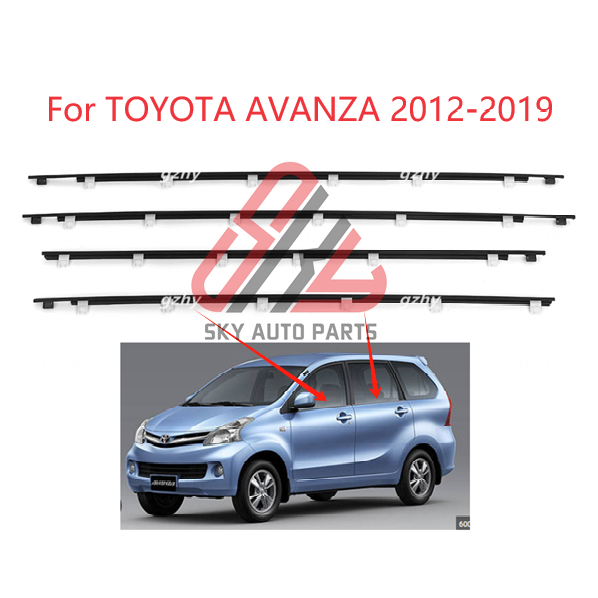 Weatherstrip หน้าต่างซีลรถหน้าต่าง Moulding Trim ซีลประตูด้านนอก Moulding สําหรับ toyota avanza 2012 2013 2014 2015 2016 2017 2018 2019