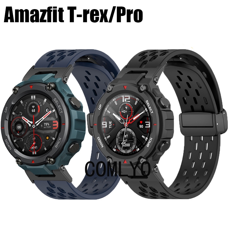 สําหรับ Amazfit T-rex / T rex pro Strap สายรัดข้อมือสมาร์ทวอทช์ซิลิโคนกีฬา Soft Women Men Band