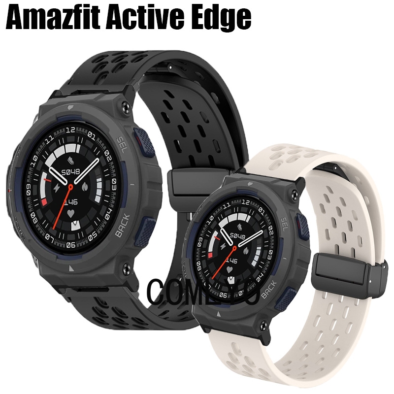 For Amazfit Active Edge สําหรับ อมาซฟิต แอคทีฟขอบสายรัดนาฬิกาสมาร์ทสายรัดข้อมือซิลิโคนกีฬานุ่มผู้หญิงผู้ชายวง