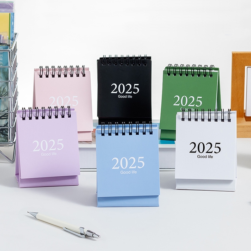 โอสซายี 2025ปฏิทินตั้งโต๊ะตารางพับได้ทุกวันวางแผนรายสัปดาห์ปฏิทินตั้งโต๊ะสําหรับอุปกรณ์สํานักงานที่บ้าน