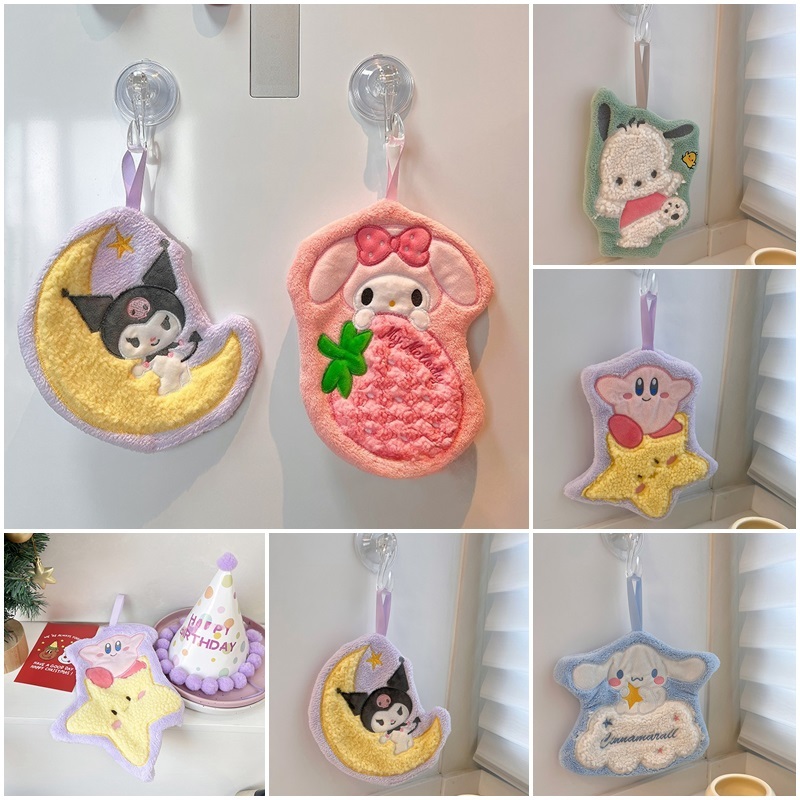 การ์ตูน โพชาโค ผ้าเช็ดมือห้องน้ําแขวนผ้าขนหนูอุปกรณ์บ้าน