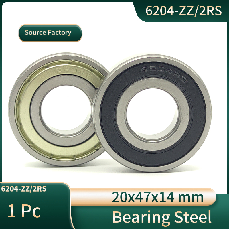 แบริ่ง 6204 แบริ่ง 6204zz 6204 2rs, 20x47x14 mm, 6204z 6204zz 62042rs แบริ่ง, เหล็กแบริ่งคุณภาพสูง, 