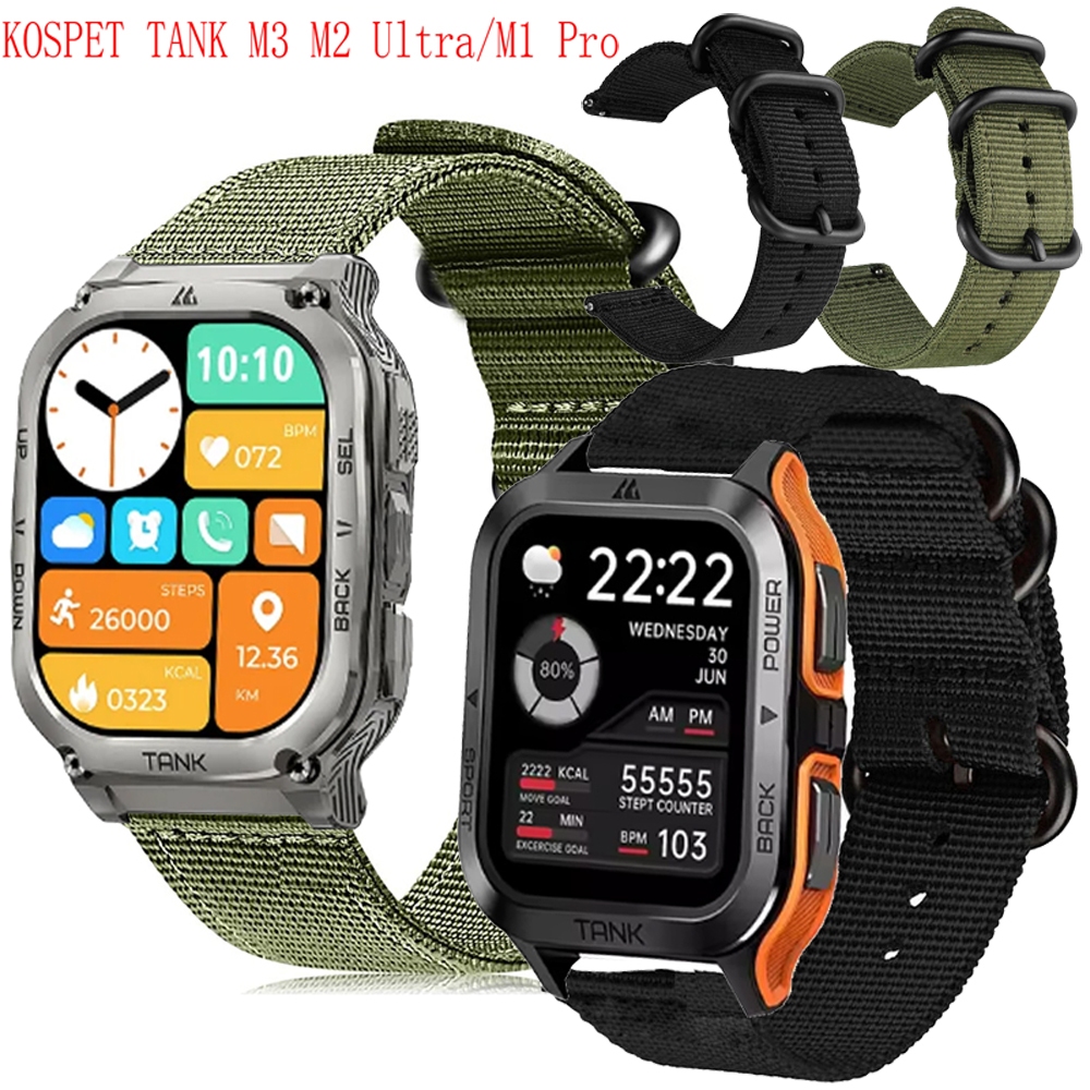 สาย KOSPET TANK M2 Ultra สายนาฬิกาข้อมือไนล่อน อุปกรณ์เสริม สําหรับ KOSPET TANK M3 Ultra Smart Watch